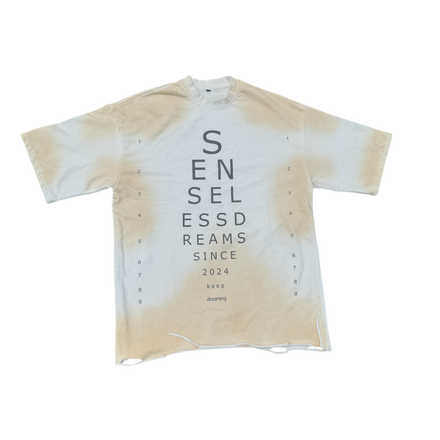 Washed White Eye Chart Tee